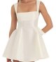 Women's Sleeveless Mini Spaghetti Strap Slim Dress Sexy Low Cut Short Dress